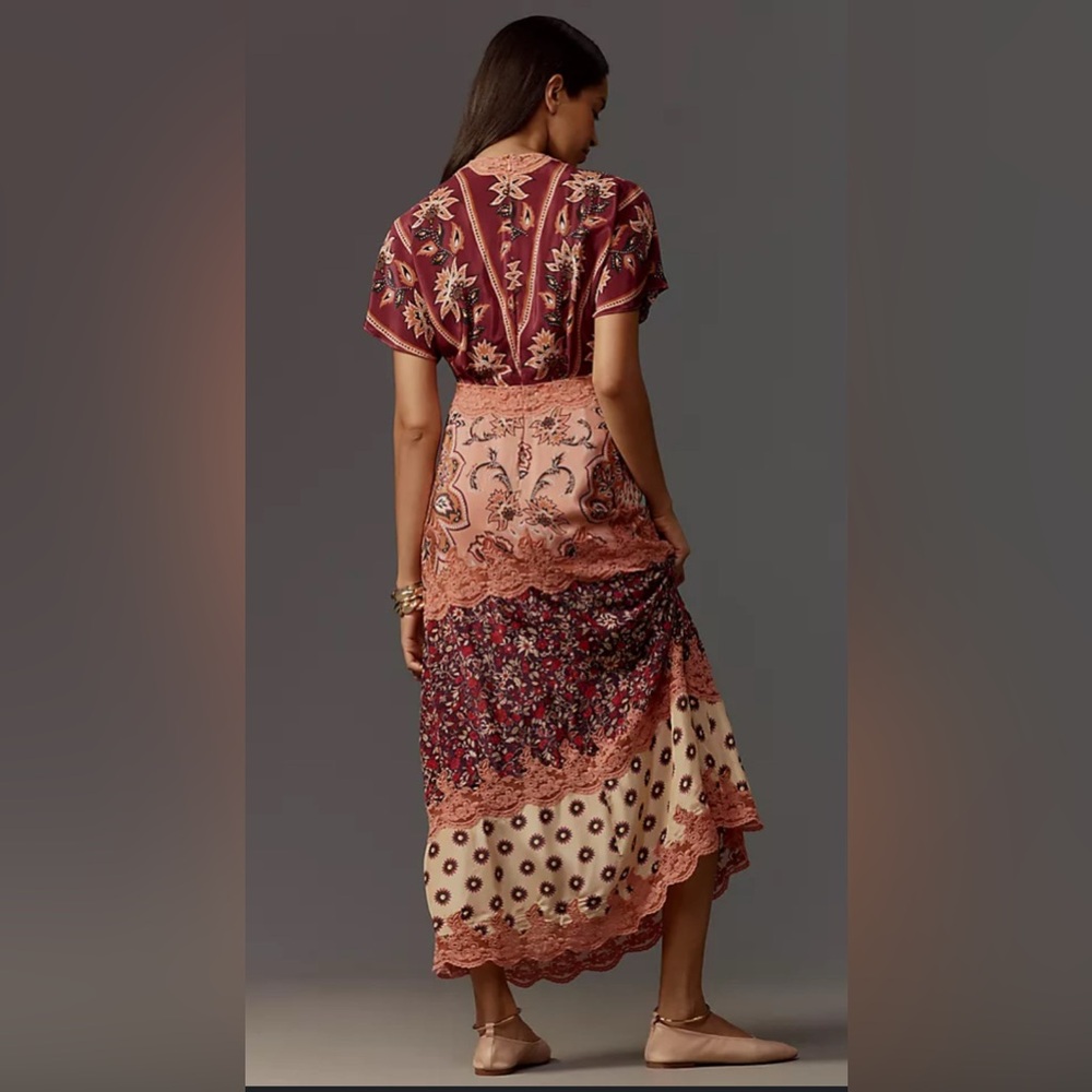 EUC Farm Rio Glam Tapestry Lace Maxi Dress